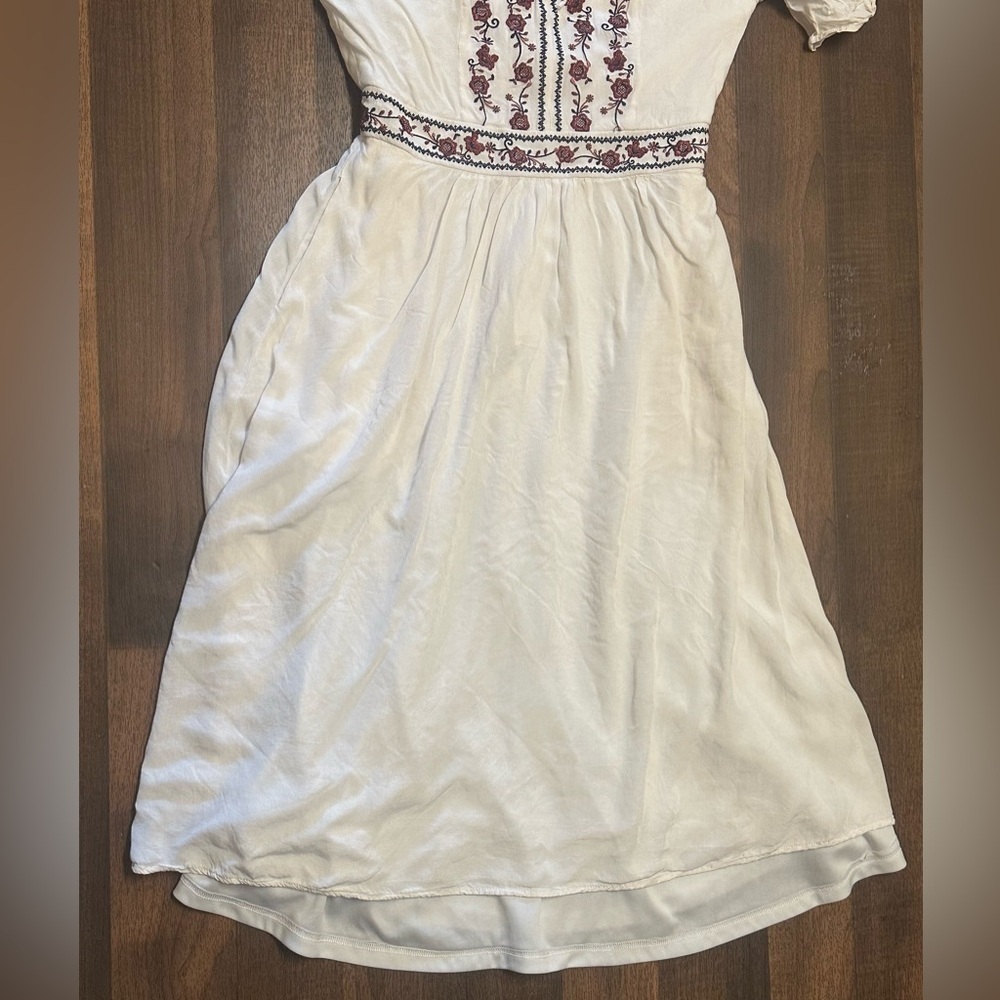 Stevie Hender Cream and Purple Ruffled Tiered Sundress - Picture 5 of 8